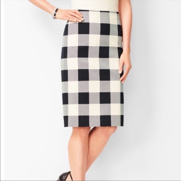 Talbots Buffalo Check Pencil Skirt - Picture 1 of 4